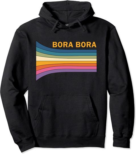 Retro Vintage 70s Bora Bora Pullover Hoodie