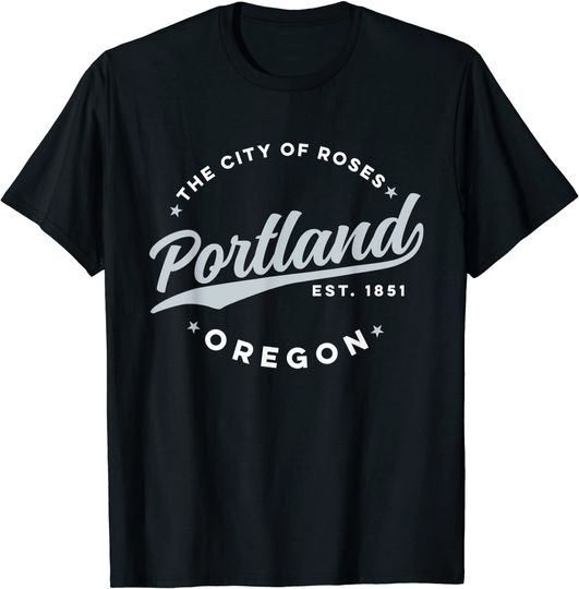 Vintage Portland Oregon City Of Roses Retro T Shirt