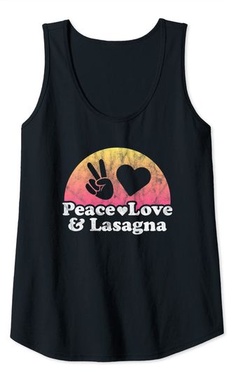 Peace Love and Lasagna Tank Top