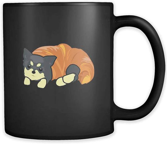 Croissant Pomeranian Mug Dog Mug
