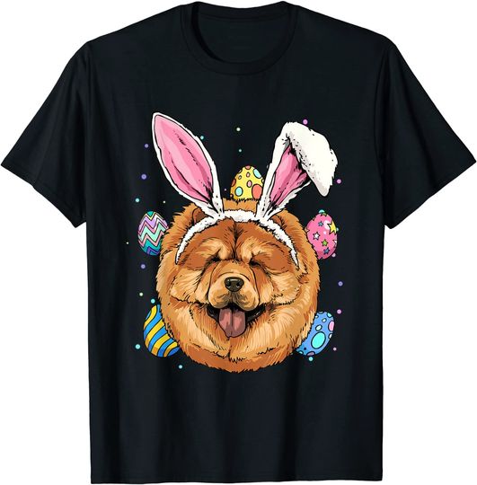Easter Bunny Chow Chow Dog Kids Men Women Gift T-Shirt