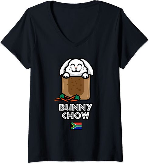 Bunny Chow South Africa Food Rabbit V-Neck T-Shirt