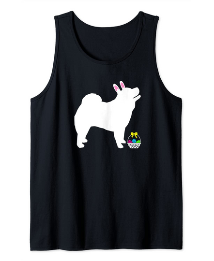 Chow Chow Easter Bunny Dog Silhouette Tank Top