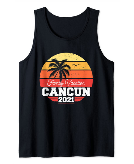 Cancun Family Vacation 2021 Trip Retro Tank Top