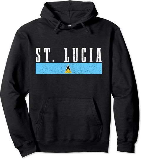 St. Lucia Flag Pride Caribbean Pullover Hoodie
