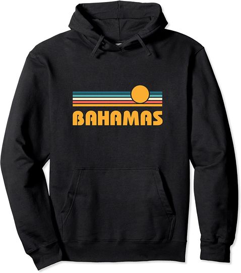Retro Bahamas Sunset Pullover Hoodie