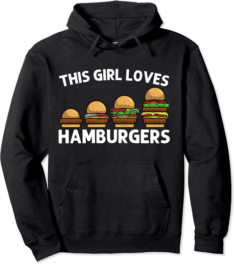 Hamburger Gift Food Pun Cheeseburger Costume For Girls Pullover Hoodie