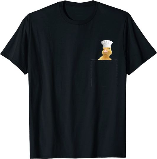 Peking Duck Peeking Pocket or Culinary Graduation Duck T-Shirt
