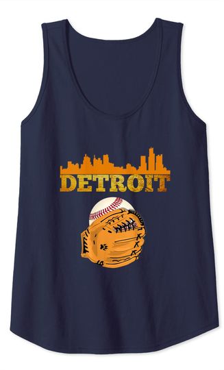 Tiger Detroit Baseball  Tank Top