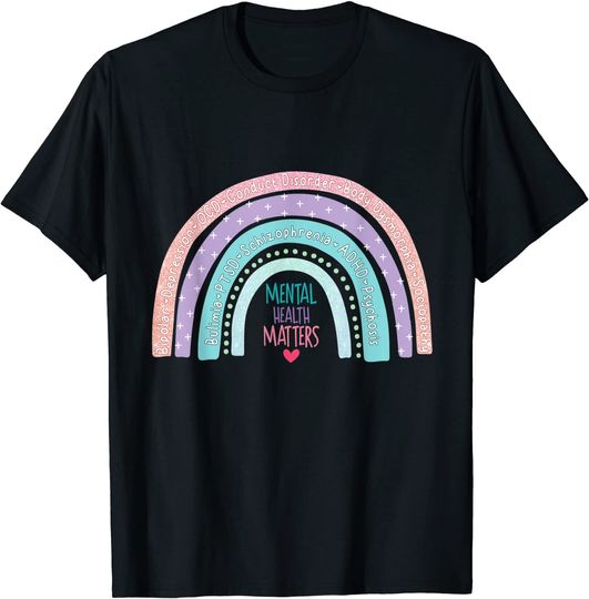Rainbow ADHD Mental Health Awareness Month T Shirt