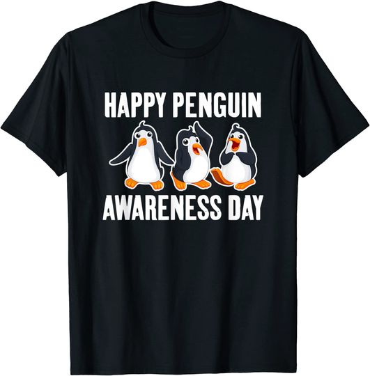 Happy Penguin Awareness Day Dancing Penguins T-Shirt