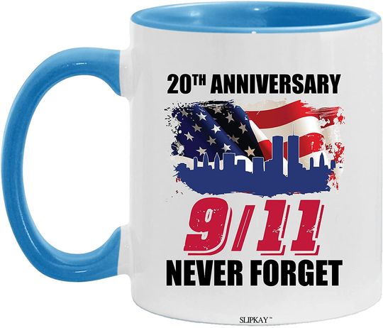 Never Forget 9-11 20th Anniversary Patriot Day 2021 Accent Mugs