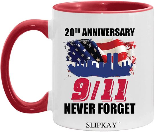 Never Forget 9-11 20th Anniversary Patriot Day 2021 Accent Mug