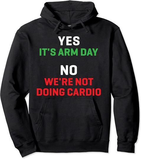 Arm Day Gym Weightlifting Pullover Hoodie