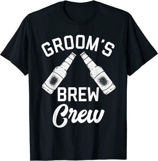 Grooms Brew Crew Groomsmen Bachelor Party T Shirt