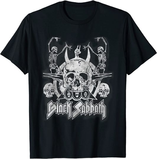 Vintage Concert Black Sabbath  Dancing Skeletons T Shirt