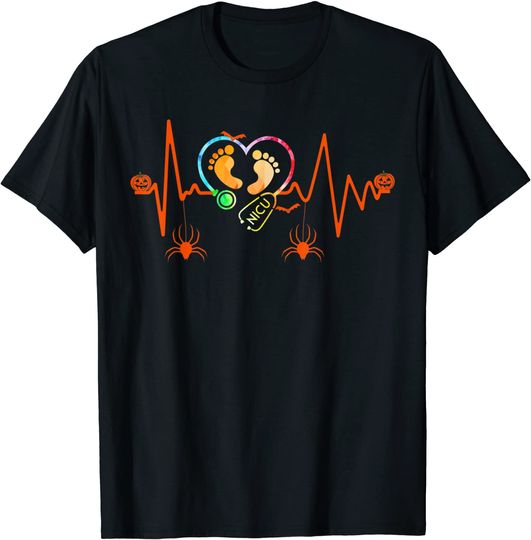 Heartbeat Halloween Nicu Nurse Long Sleeves