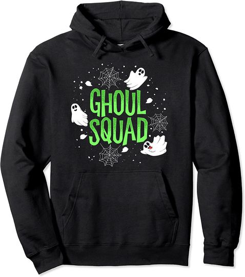 Ghoul Squad Halloween Ghost Crew Team Kids Boys Outfit Pullover Hoodie