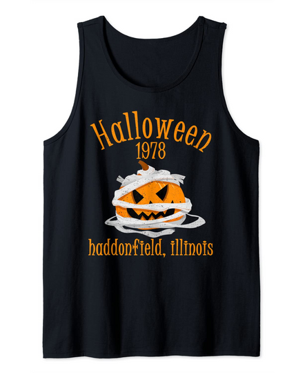 Halloween Scary Pumpkin Haddonfield Illinois 1978 Tank Top