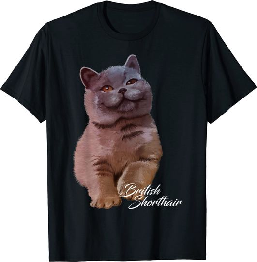 Colorful British Shorthair Cat T Shirt