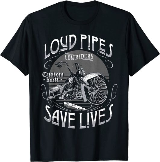 Lowriders Motorcycle Biker Custom Chicano Vintage Mexican T Shirt