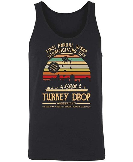 WKRP Turkey Drop First Annual Thanksgiving Day Tank Top