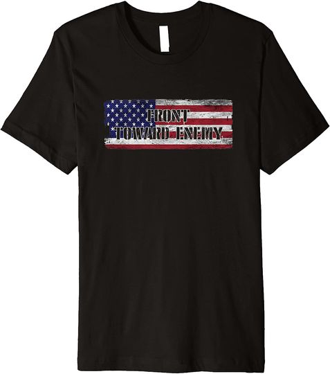Front Toward Enemy American Flag USA Premium T Shirt
