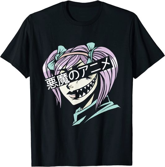 Pastel Goth Manga Creepy Anime Girl T-Shirt