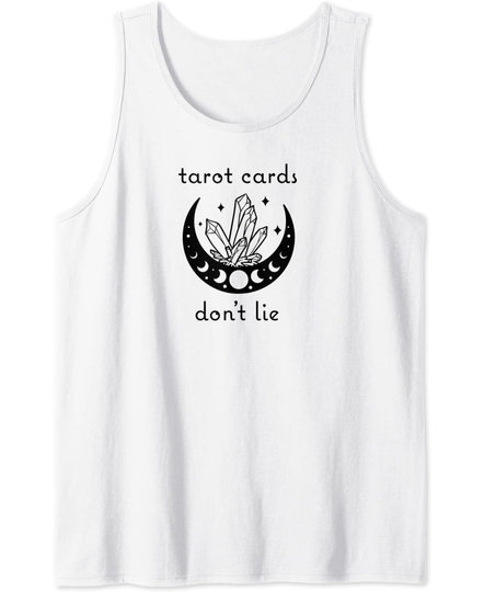 Tarot Cards Don't Lie Crystals Moon Phase Witch Magic Tank Top