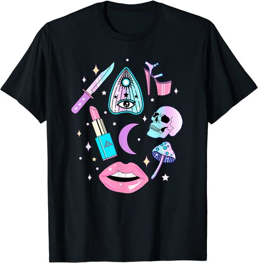 Pastel Goth Kawaii Witch Creepy Cute Graphic T Shirt