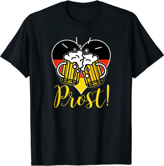 Prost Oktoberfest German Flag Heart T-Shirt