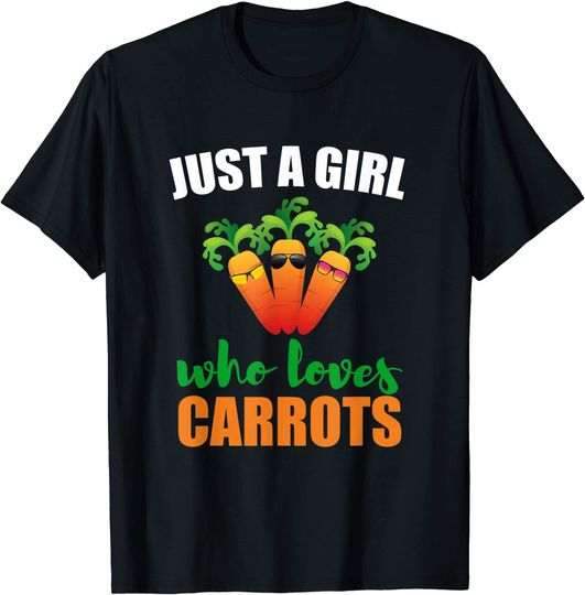 Just A Girl Who Loves Carrots Funny Vegetable T-Shirt