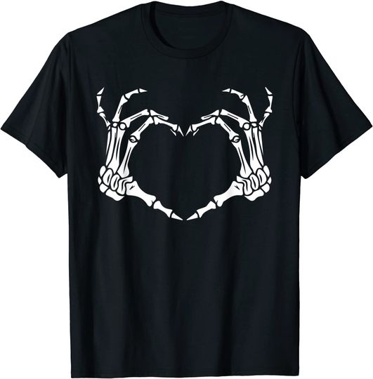 Skeleton Hand Heart Sign Bones Costume Long Sleeves