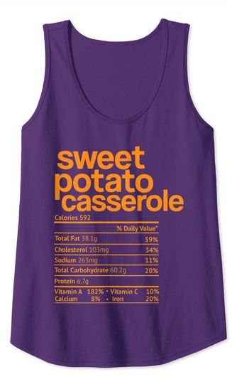 Sweet Potato Casserole Nutrition Fact Christmas Tank Top