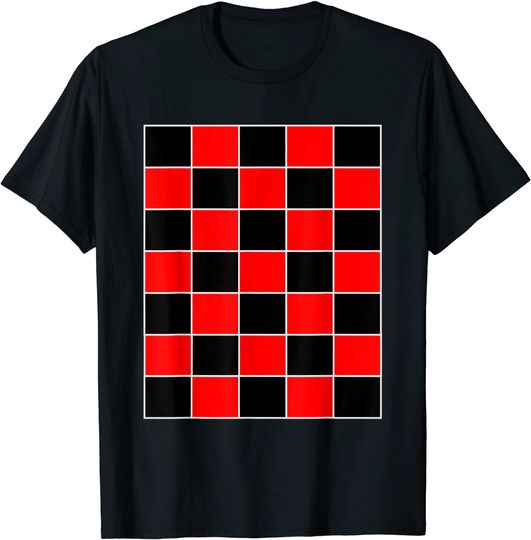 Checkerboard Board Games Black Red T Shirt