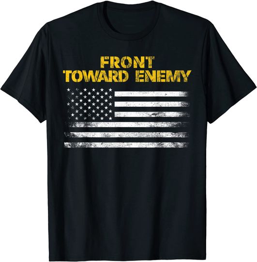 Front Toward Enemy Claymore Mine American Flag T Shirt