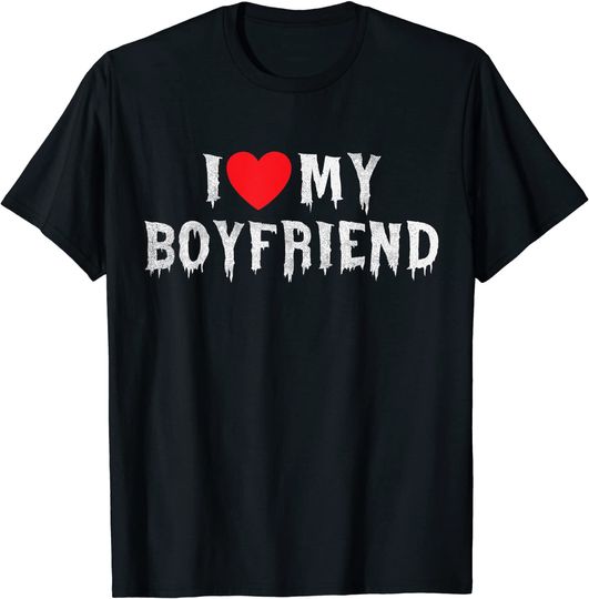 I Love My Boyfriend Halloween T-Shirt