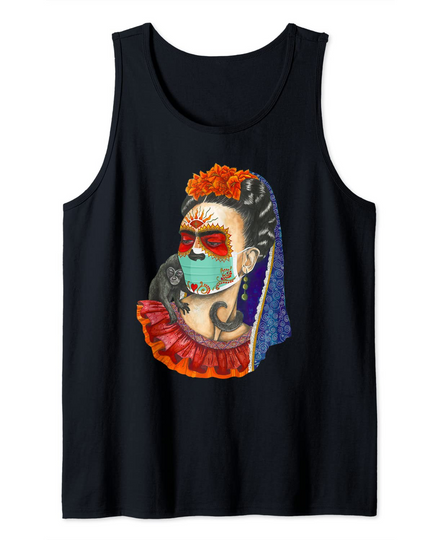 Frida Mask Kahlo Art Girl Tank Top