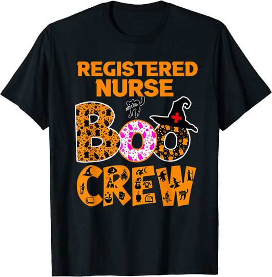 Halloween Registered Nurse Boo Crew,Nurse Halloween T Shirt