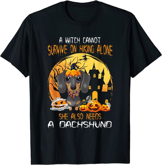 A Witch Cannot Survive On Hiking Alone Halloween T-Shirt