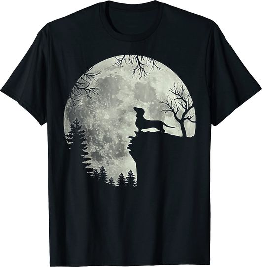 Dachshund And Moon Halloween T-Shirt