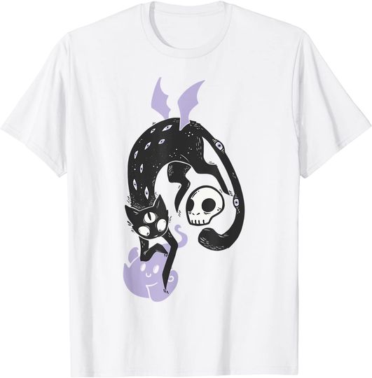 Kawaii Black Cat  Pastel Goth Soft Grunge Clothing T Shirt