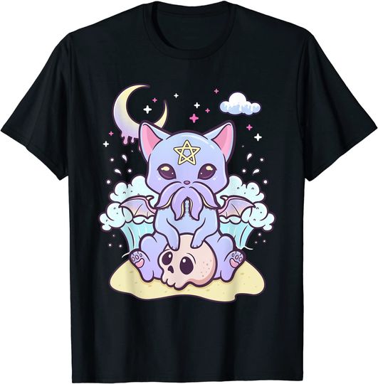 Kawaii Pastel Goth Creepy Creature Skull T Shirt