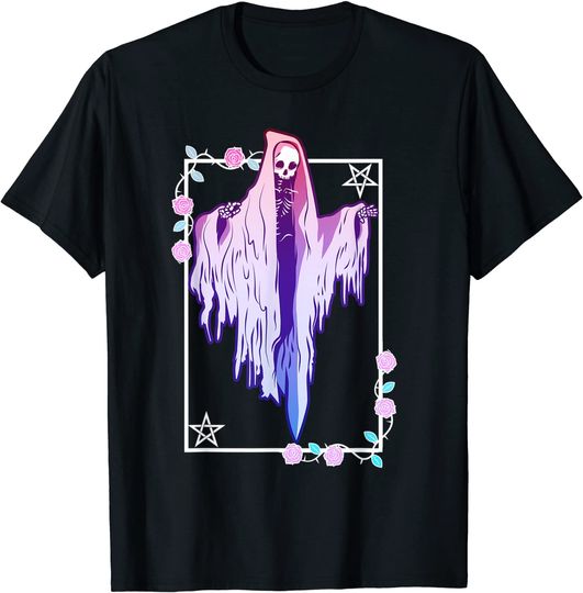 Pastel Goth Ghost Tarot Style T Shirt