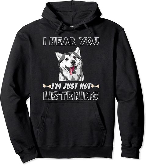Funny Dog Owner Stubborn Husky Pullover Hoodie