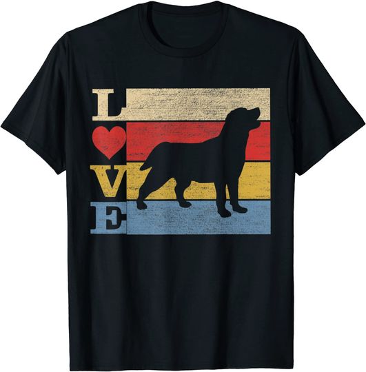 Retro Love Labrador Retriever T Shirt