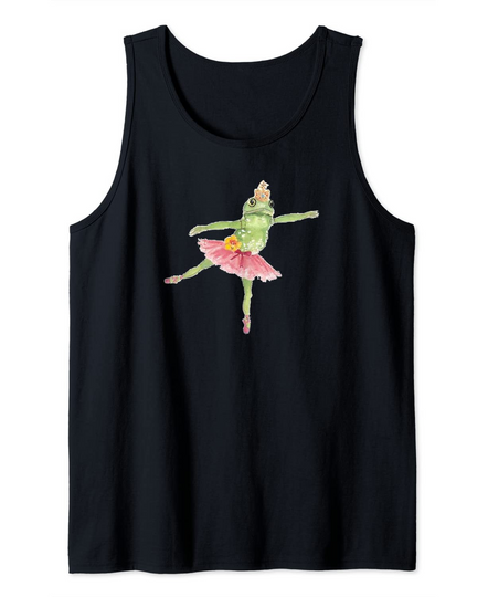 Ballerina Frog Dancing Amphibian Theater Drama Tank Top