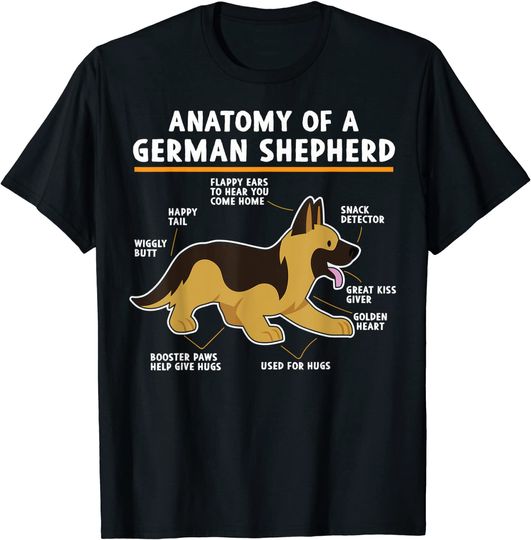 Anatomy Of A German Shepherd T Shirt