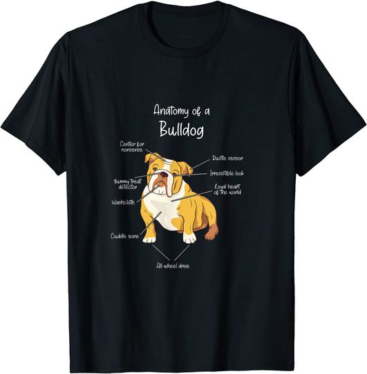 Anatomy Of A Bulldog T Shirt