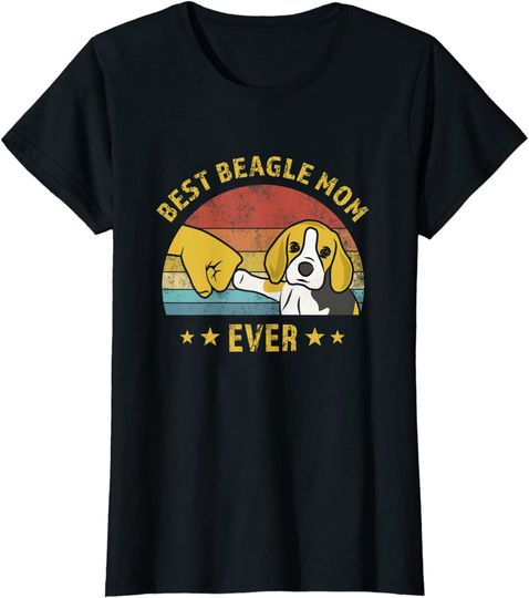 Best Beagle Mom Ever Retro Vintage T Shirt